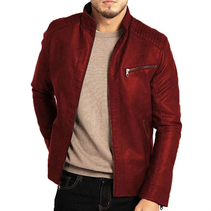 Levoire | Veste zippée à col montant à manches longues chaude Rot