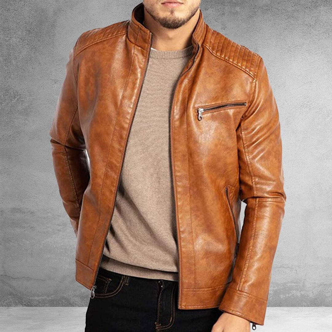 Levoire | Veste zippée à col montant à manches longues chaude Braun