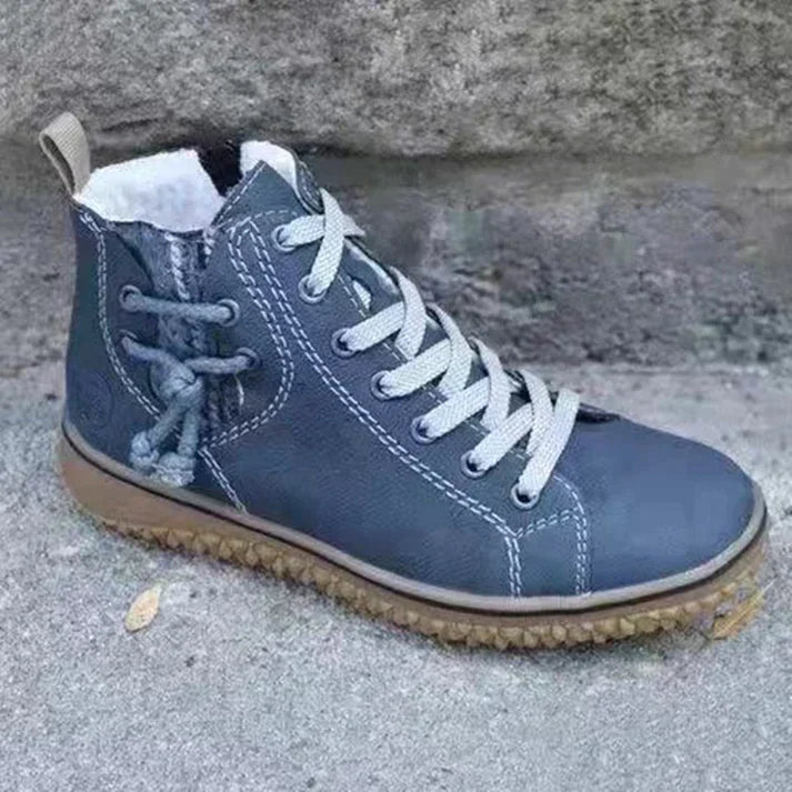 Levoire | Élégantes Chaussures En Cuir Vintage Style Traditionnel Bleu