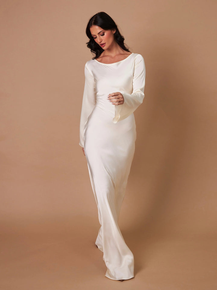 Levoire | Robe Maxi Fluide À Manches Longues Pour Femmes