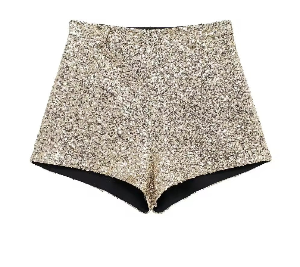 Levoire | Shorts En Paillettes Scintillantes