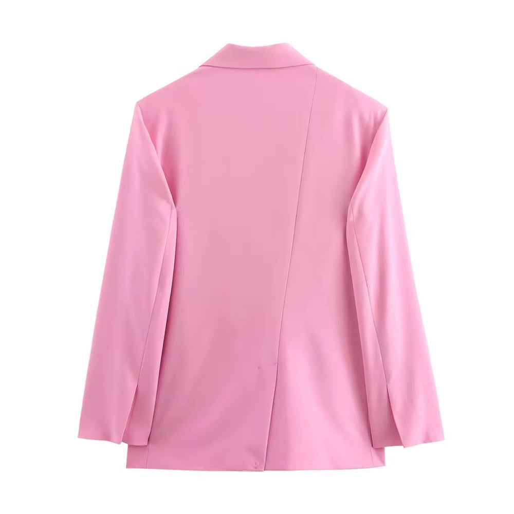 Levoire | Blazer Enveloppant Élégant Rose