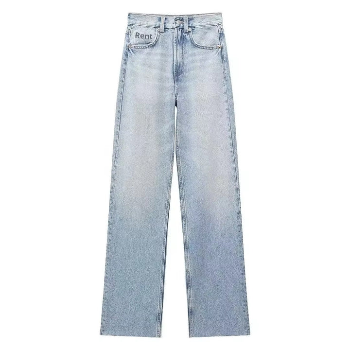 Levoire | Jean Classique Taille Haute Évasée Bleu moyen