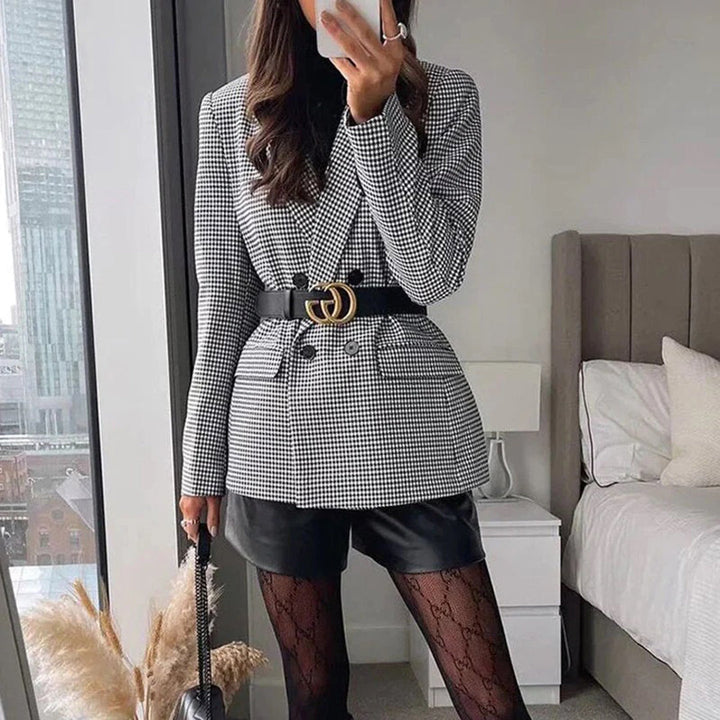 Levoire | Blazer Surdimensionné De Style Rétro Pour Femmes Gris