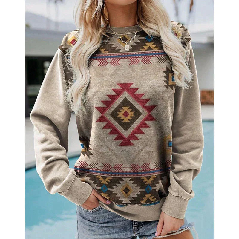 Levoire | Pull Avec Design Rétro Pour Femmes Multicolore