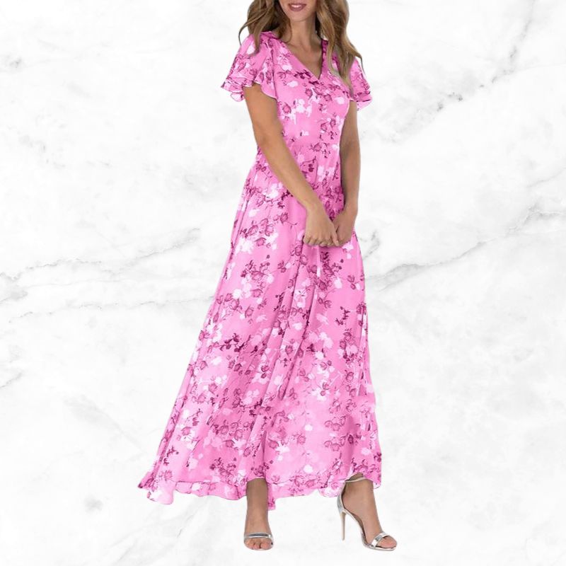 Levoire | Robe À Fleurs De Vin rose pâle