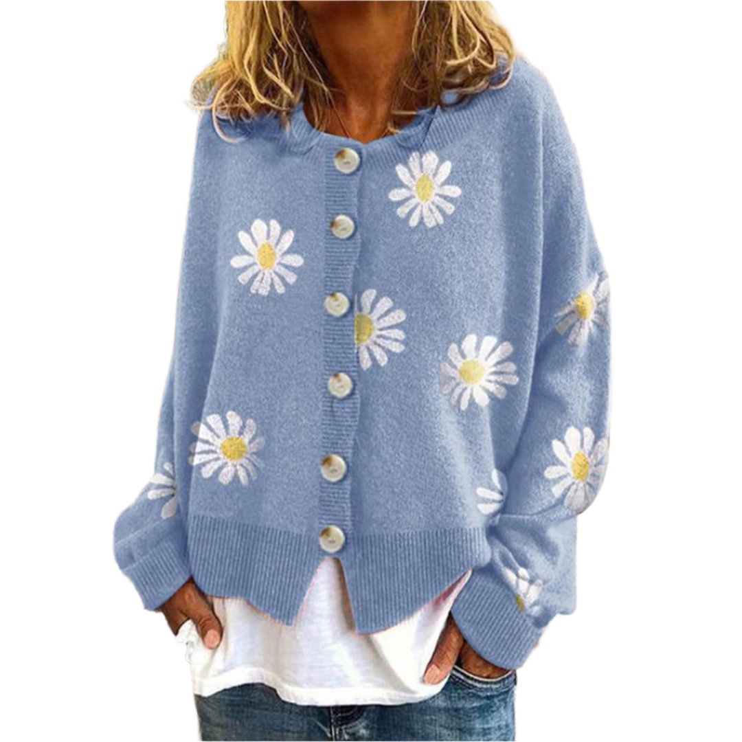 Levoire | Gilet Tricoté Chaud Bleu