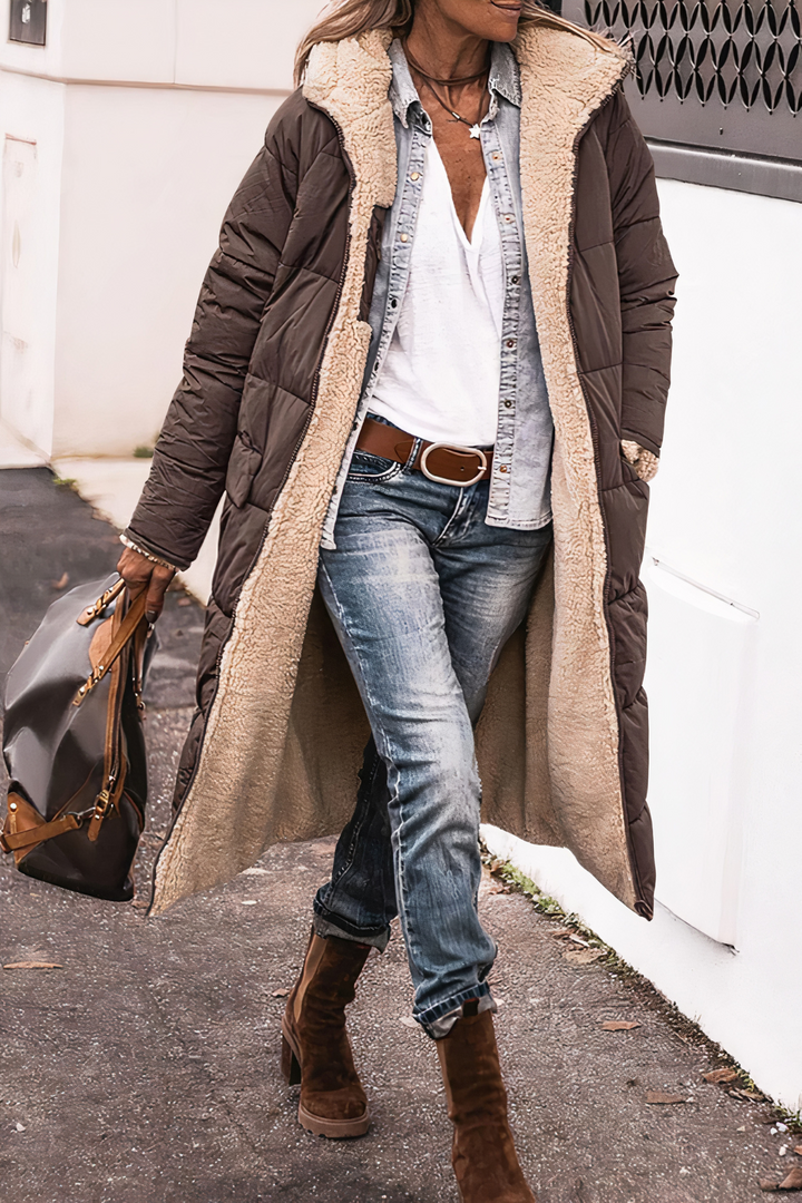 Levoire | Parka Réversible Pour Femmes Braun