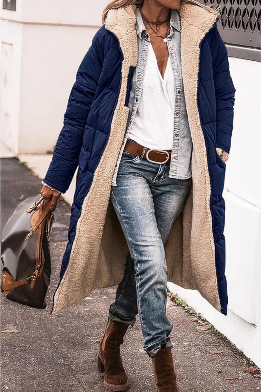 Levoire | Parka Réversible Élégant Et Chaud Marine bleu