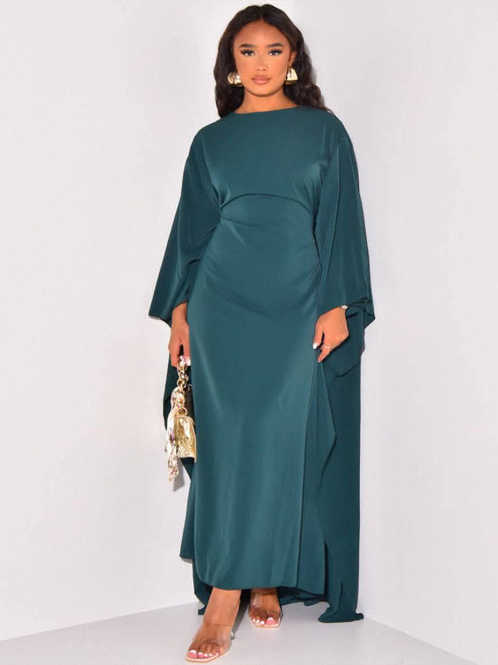 Levoire | Robe À Manches Chauve-Souris Élégante Vert