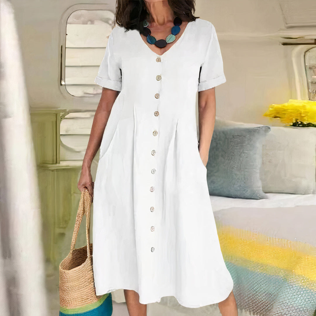 Levoire | Robe en coton décontractée Blanc