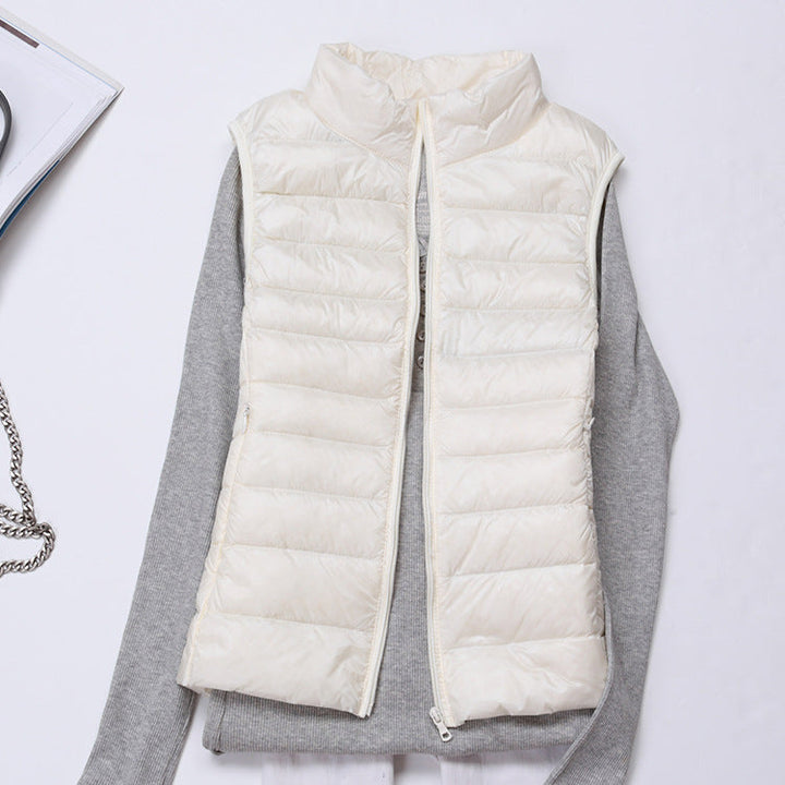 Levoire | Chaud, Léger, Gilet Sans Manches En Duvet Pour Femmes Blanc
