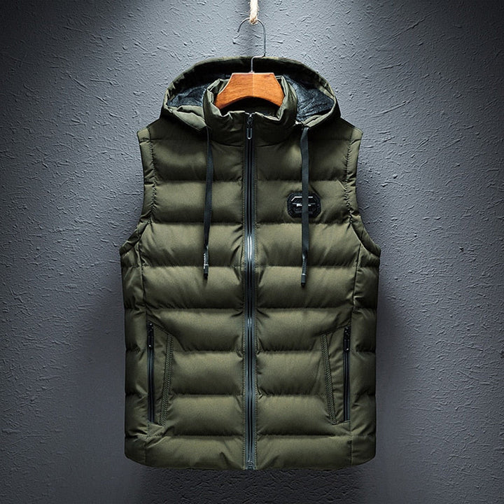 Levoire | Veste en polaire sans pilling avec fermeture éclair pour hommes Vert militaire