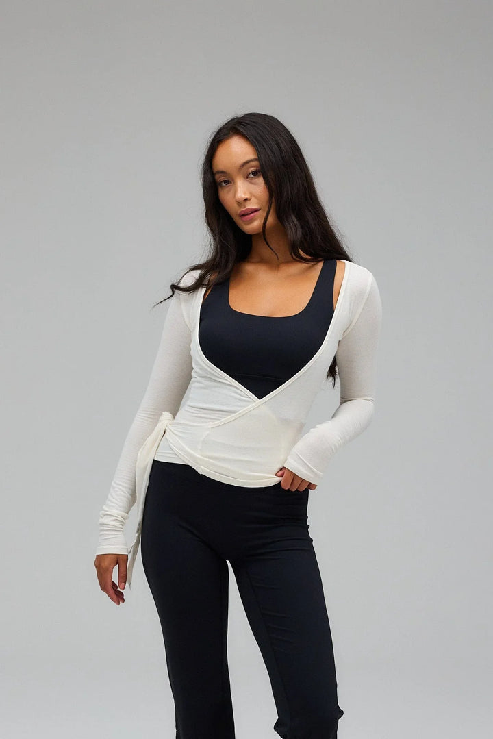 Levoire | Blouse Wrap Élégante Pour L'Été WEISS
