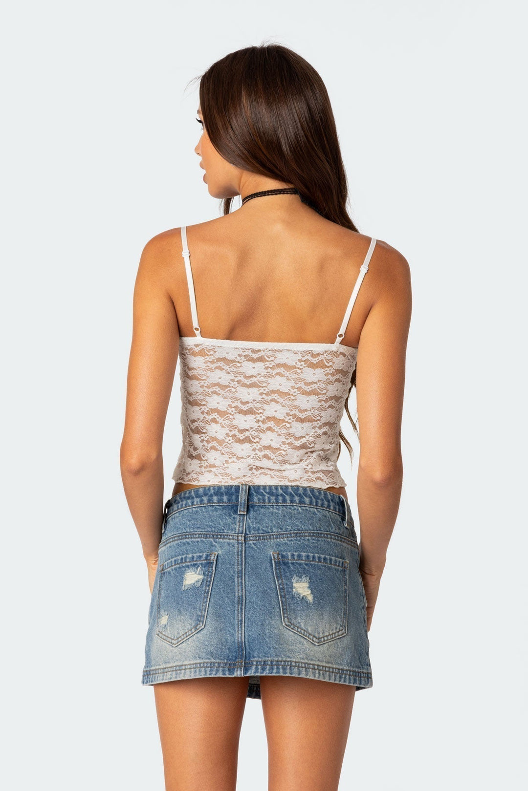 Levoire | Chemise Transparente Avec Dentelle