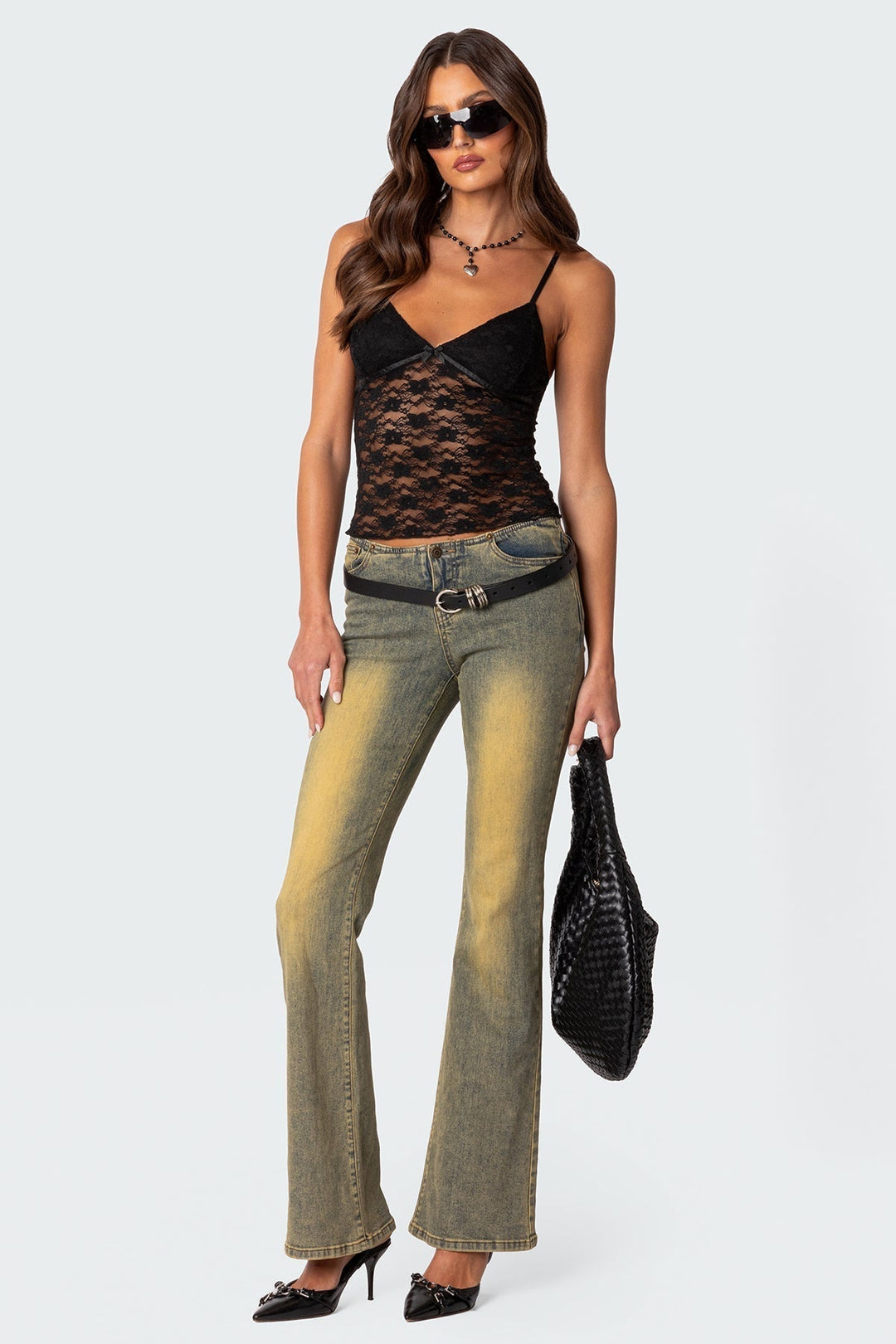 Levoire | Chemise Transparente Avec Dentelle