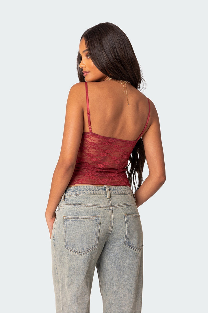 Levoire | Chemise Transparente Avec Dentelle