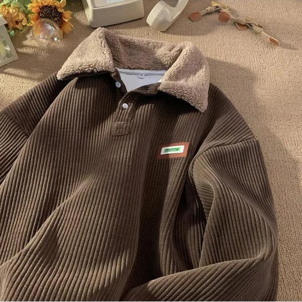 Levoire | Pullover Pour Hommes Rembourré Élégant Braun