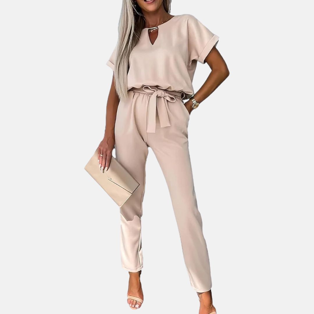 Levoire | Combinaison Élégante Et Festive Pour Femme À Manches Courtes Pour L'Été Khaki