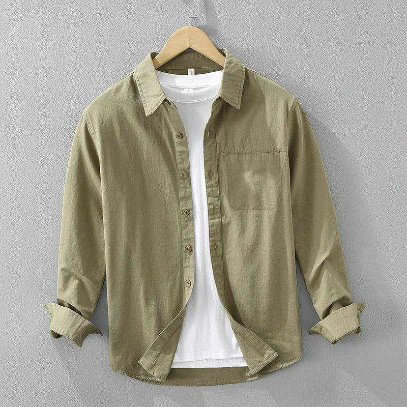 Levoire | Chemise Decontractee Style Hommes Khaki