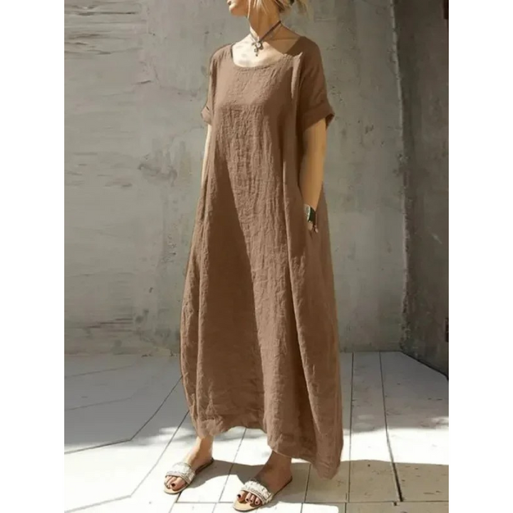 Levoire | Robe En Lin Respirante En Coton Simple Braun