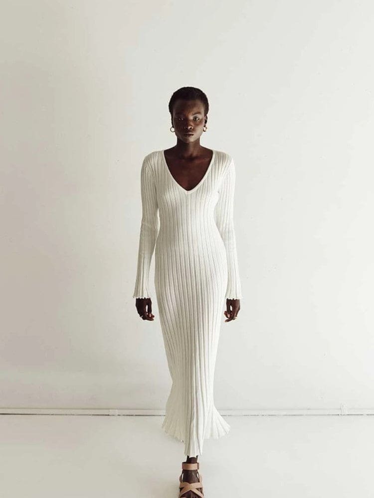 Levoire | Robe Midi En Tricot Élégante