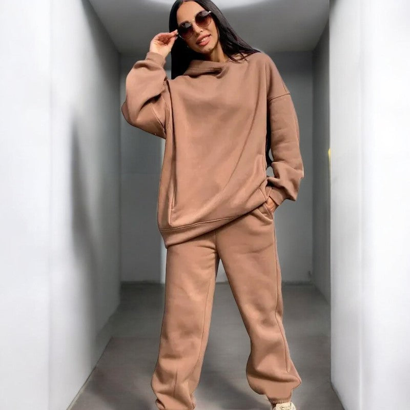 Levoire | Pull À Capuche Grande Taille Confortable Satz Kamel