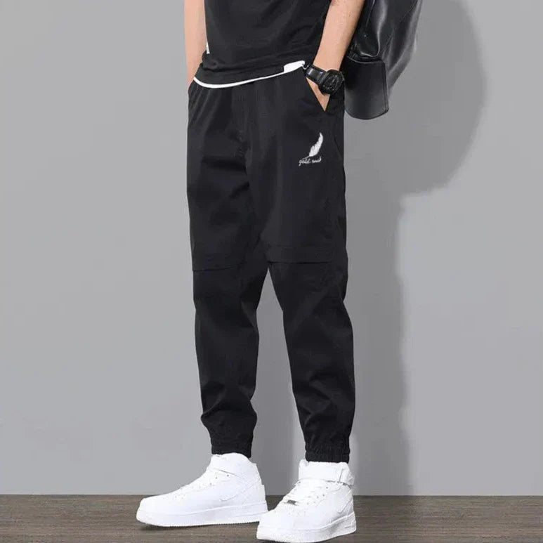 Levoire | Pantalon De Jogging Pour Hommes Avec Taille Élastique Noir