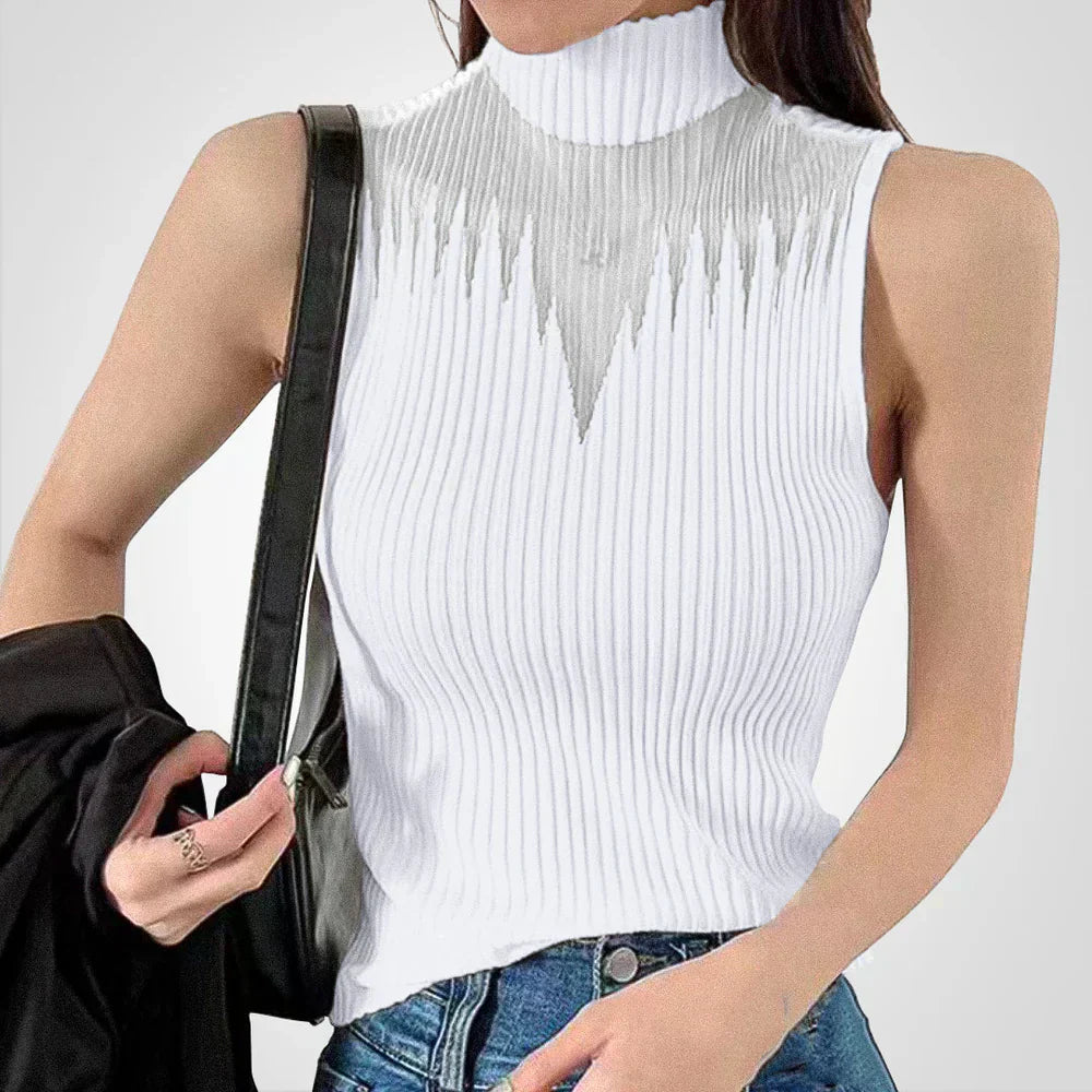 Levoire | Top Dos Nuque Satin Blanc Une taille