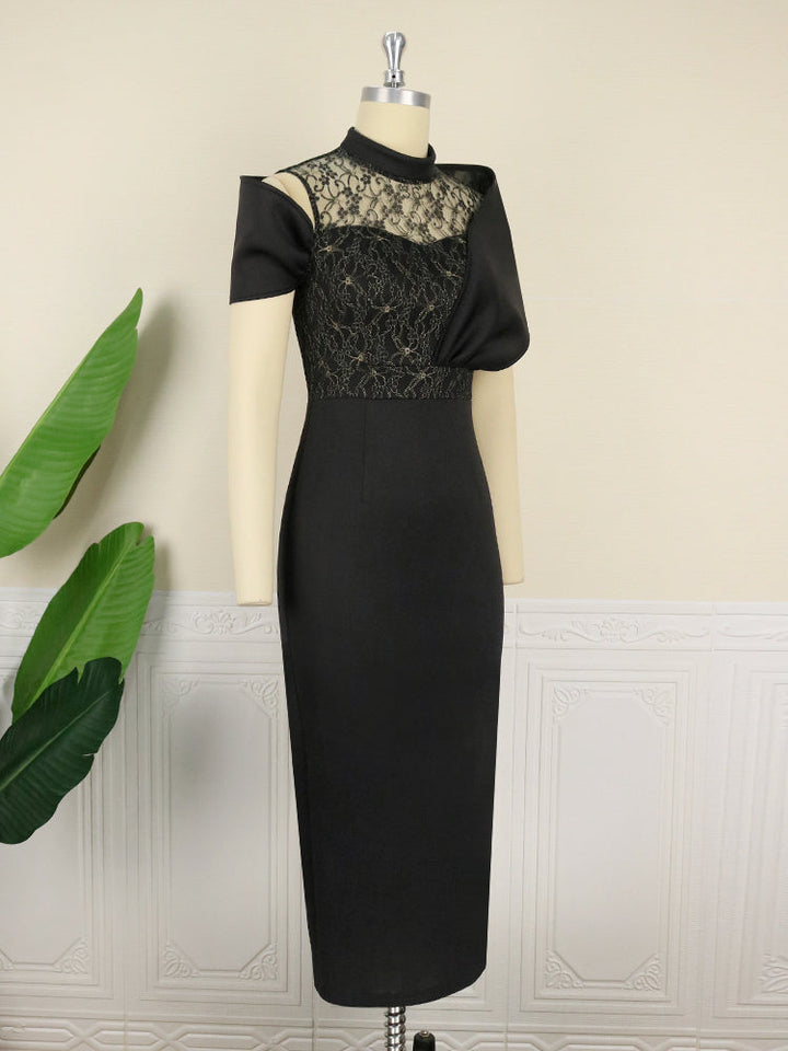 Levoire | Off-Shoulder Épaules-Lace Resirkulert Midi Robes