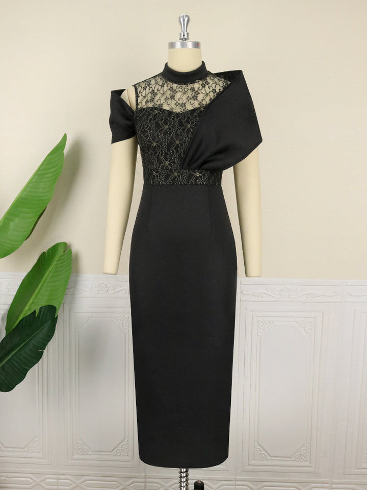 Levoire | Off-Shoulder Épaules-Lace Resirkulert Midi Robes