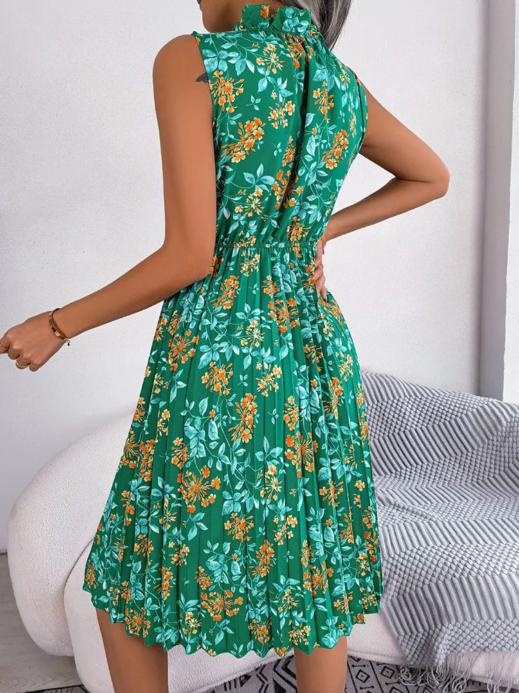 Levoire | Robe Midi Élégante Avec Motif Plissé