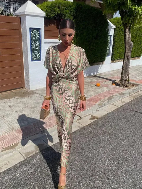 Levoire | Robe Maxi À Décolleté En V Pour Femmes