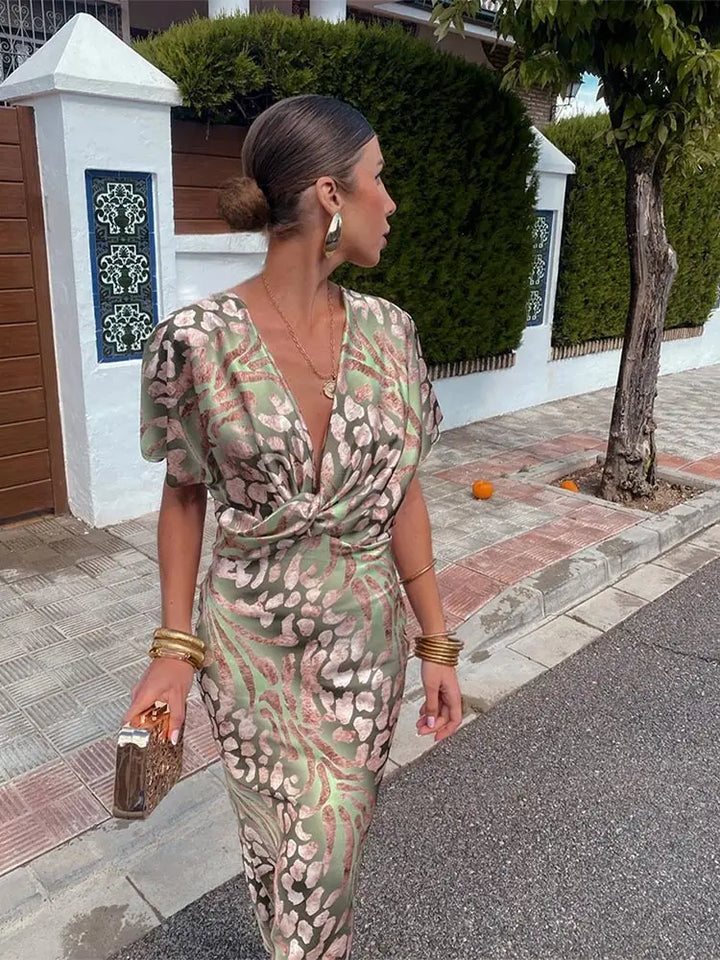 Levoire | Robe Maxi À Décolleté En V Pour Femmes