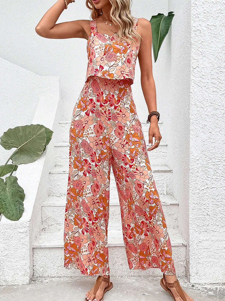 Levoire | Elegant Salopette Avec Imprimé Floral
