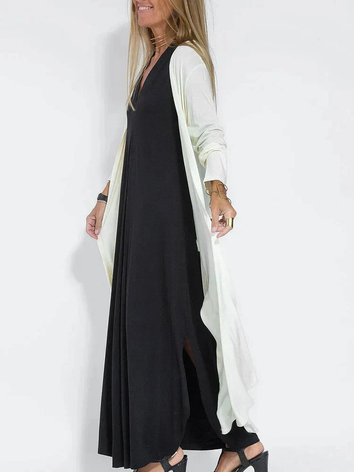 Levoire | Robe Longue Style Polyvalent Et Combinaisons De Couleurs Blanc