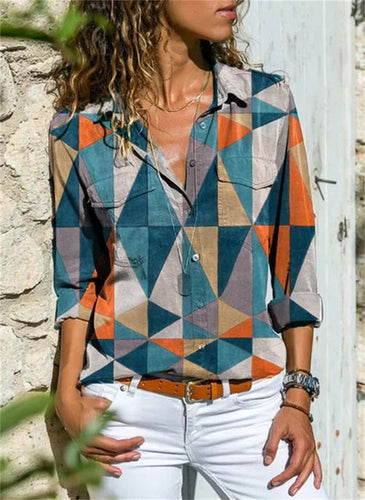 Levoire | Blouse D'Été À Imprimé Géométrique Pour Femmes