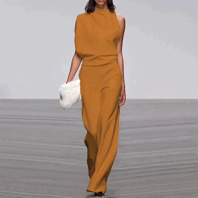 Levoire | Combinaison Glam D'Été Sans Effort Jaune Orange