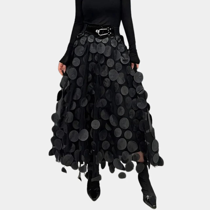 Levoire | Collecte De Vin Tule Jupe En Filet Noir
