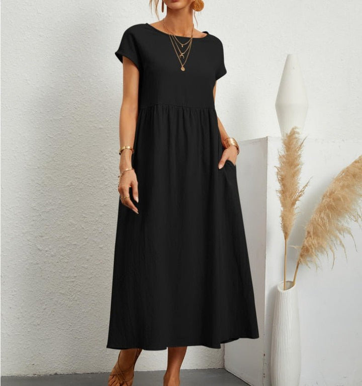 Levoire | Robe D'Été Élégante À Coupe Décontractée Noir