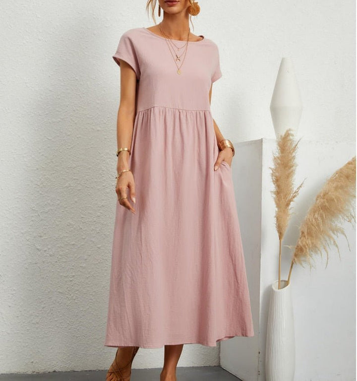 Levoire | Robe D'Été Élégante À Coupe Décontractée Rosa