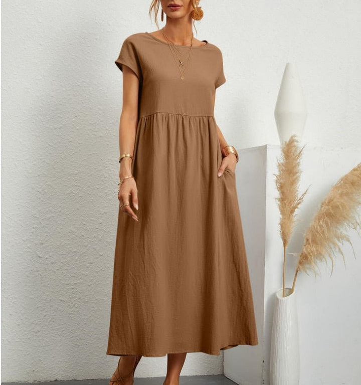 Levoire | Robe D'Été Élégante À Coupe Décontractée Braun