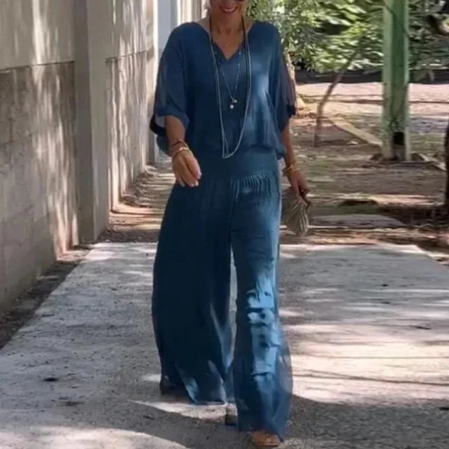 Levoire | Haut Et Pantalon Élégants Bleu foncé