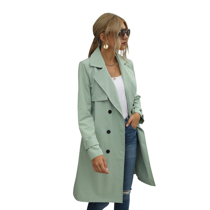 Levoire | Trench-Coat Long À Manches Avec Double Bouton Vert