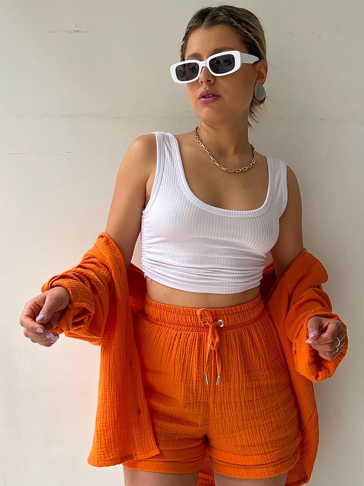 Levoire | Ensemble Assorti Pantalons Décontractés À Deux Pièces & Chemises À Revers Est Une Tendance Phare Cet Été