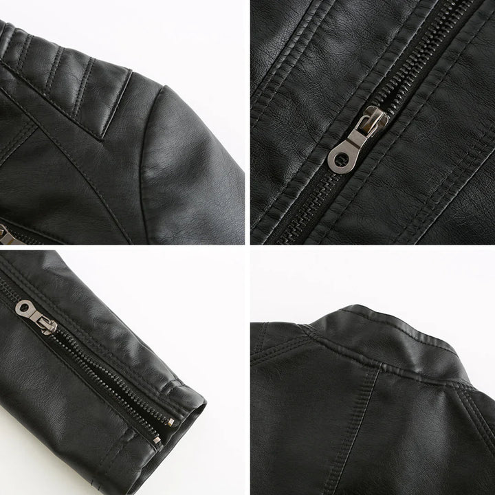 Levoire | Veste De Biker En Simili Cuir Pour Femmes