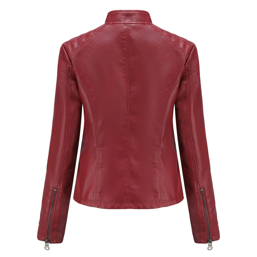 Levoire | Veste De Biker En Simili Cuir Pour Femmes