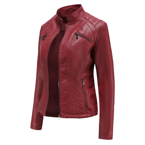 Levoire | Veste De Biker En Simili Cuir Pour Femmes