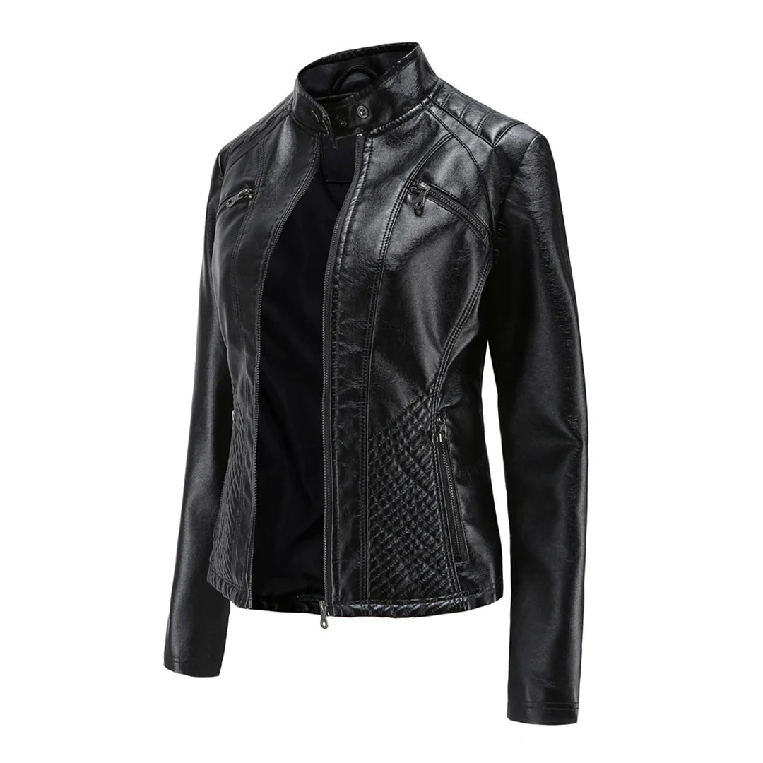 Levoire | Veste De Biker En Simili Cuir Pour Femmes
