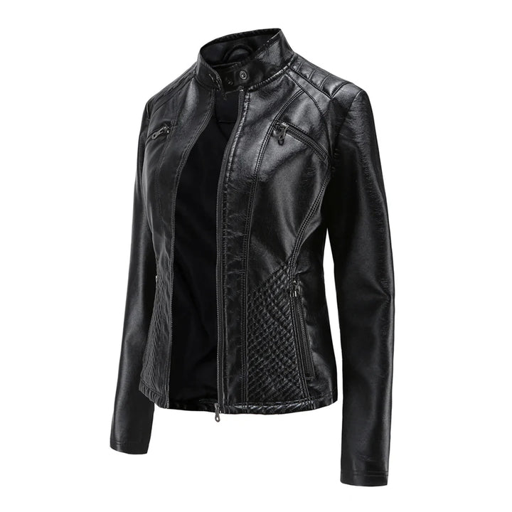 Levoire | Veste De Biker En Simili Cuir Pour Femmes